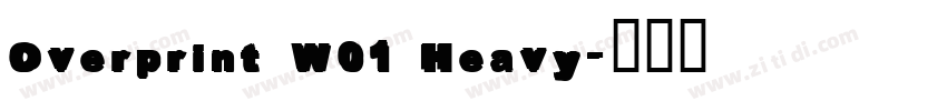 Overprint W01 Heavy字体转换